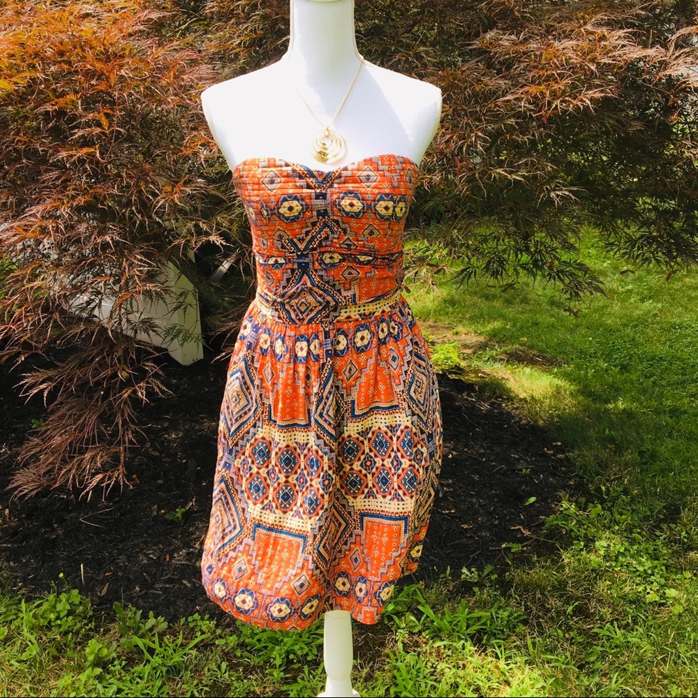 Gorgeous strapless bohemian dress